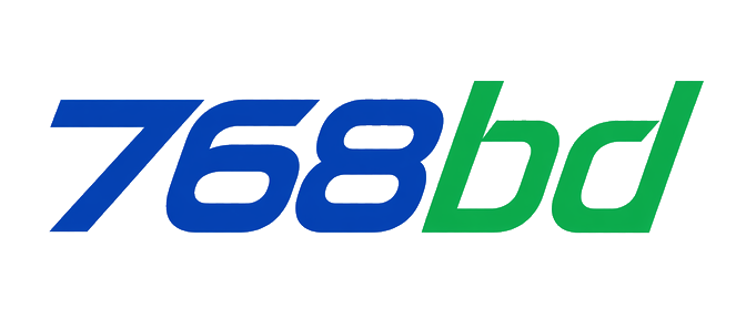 768bd logo in neon style